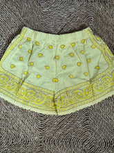 Load image into Gallery viewer, Embroidered Bandana Shorts Yellow
