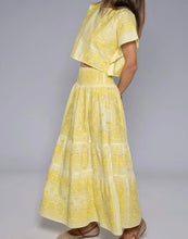 Load image into Gallery viewer, Embroidered Bandana Skirt in Yellow-One Size
