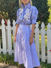 Load image into Gallery viewer, Thierry Colson Zazou Skirt in Baby Lavender Print
