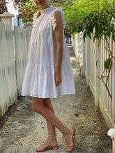Load image into Gallery viewer, Monica Nera White Luna Dress
