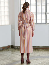 Load image into Gallery viewer, Evi Grintela Yayoi Shirt Dress in Multi Stripe

