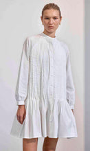 Load image into Gallery viewer, Gemma Pintucked Dress in White
