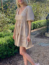 Load image into Gallery viewer, Bird and Knoll Wheat Gigi Mini Dress
